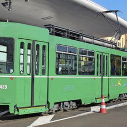 Prolongement ligne 8 tramways de Bâle La Motrice 489 repasse la frontière avec l'Allemagne