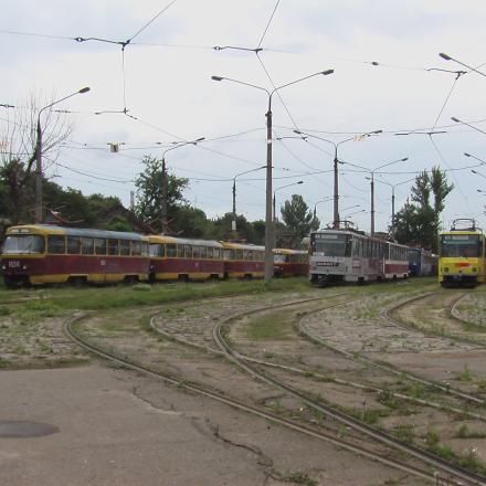 Kharkiv en 2005, Tramways T3 et T3M au dépôt